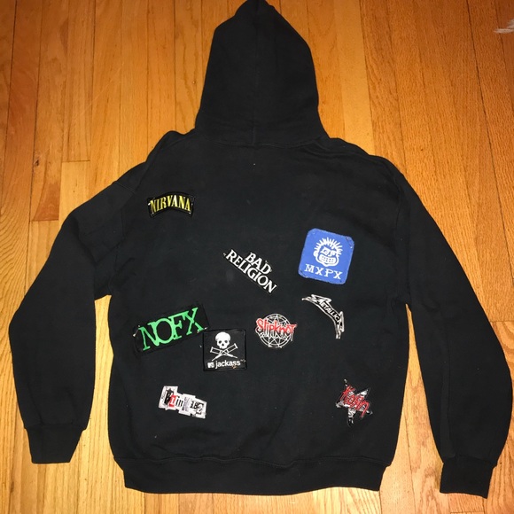 Bands patch hoodie Clearance